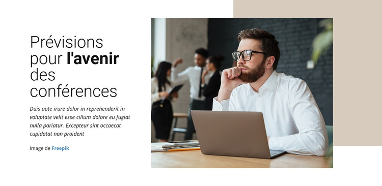 Prévisions pour l'avenir des conférences Modèle HTML