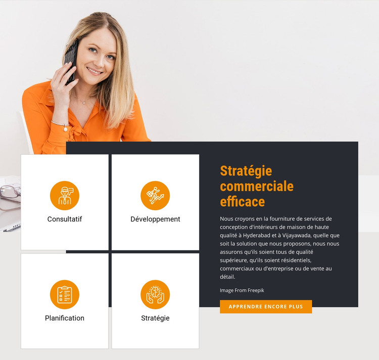 Stratégie commerciale efficace Modèle HTML