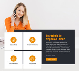 Estratégia De Negócios Eficaz - Site Com Download De Modelo HTML