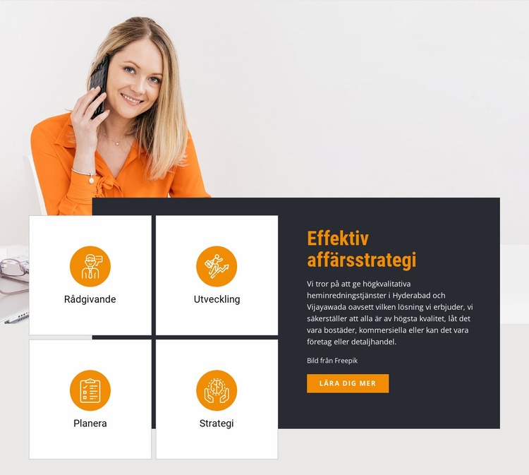 Effektiv affärsstrategi Webbplats mall