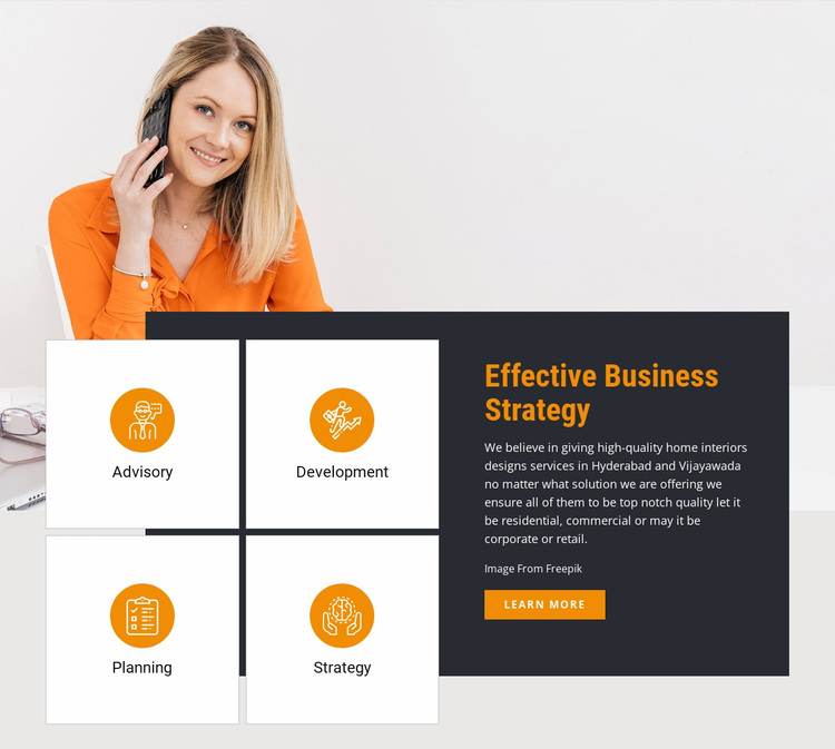 Effectieve bedrijfsstrategie Website ontwerp