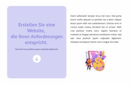 Homepage-Abschnitte Für Webseitenersteller