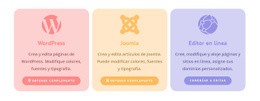 Columnas De Colores Con Iconos: Plantilla HTML5 En Blanco