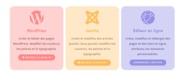 Disposition CSS Pour Colonnes Colorées Avec Des Icônes