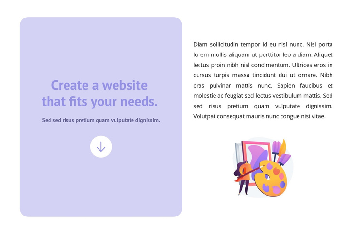 Website builder One Page Template