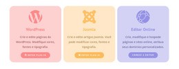 Colunas Coloridas Com Ícones - Melhor Página Gratuita