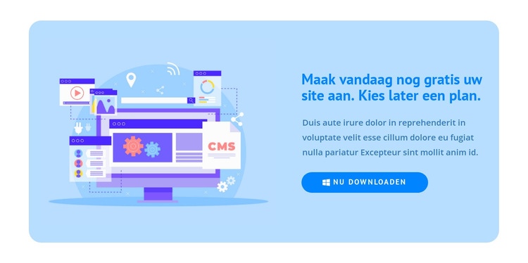 Succes en opkomst Website Builder-sjablonen