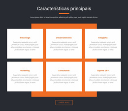 Características Importantes - Modelo Joomla Profissional Personalizável