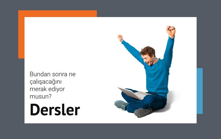 Geliştirme kursları Web Sitesi Mockup'ı