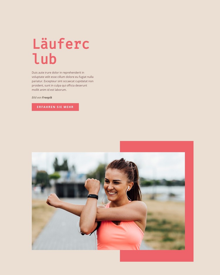 10 Wochen laufendes Programm CSS-Vorlage