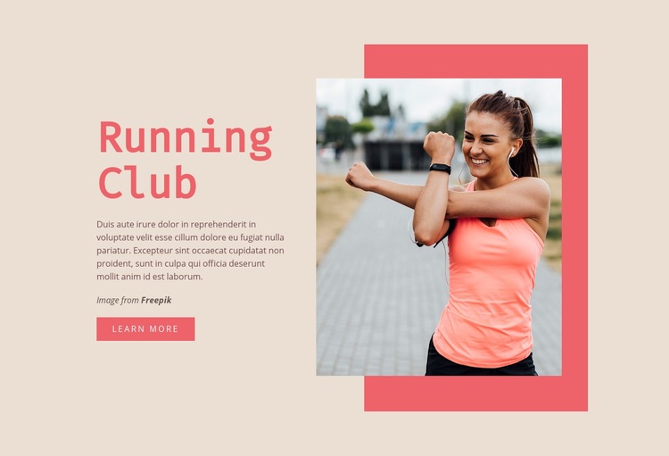 10-Week running program Elementor Template Alternative