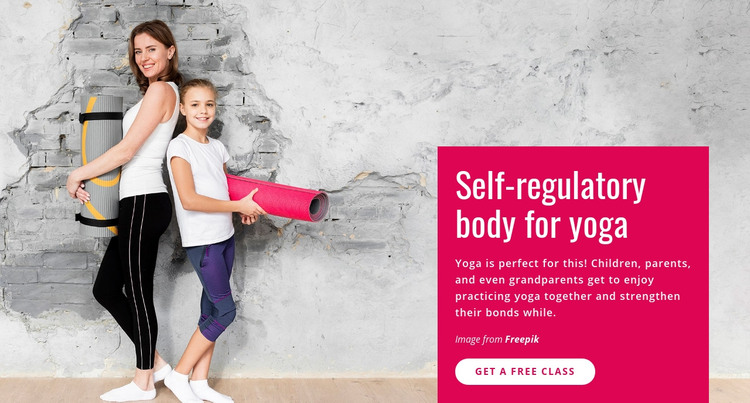 Family Yoga Class Homepage Design