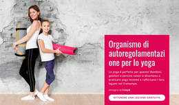 Lezione Di Yoga In Famiglia - Modello Di Pagina Web