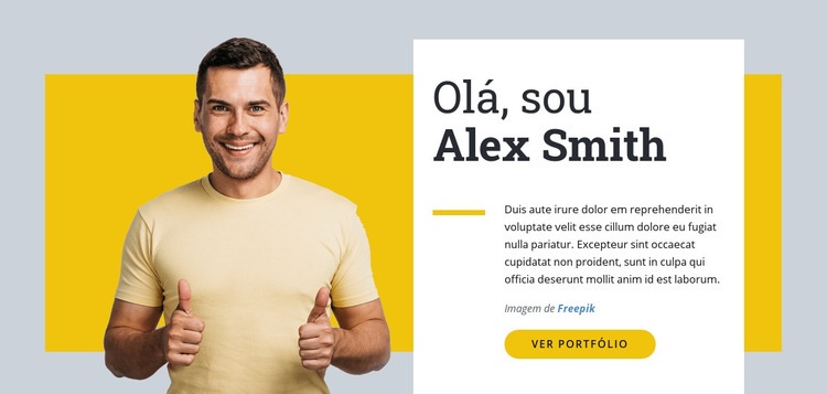 Eu sou web designer Design do site