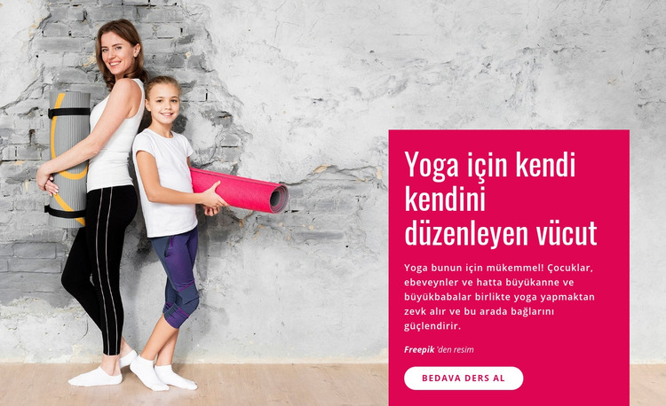 Aile Yoga Dersi HTML Şablonu