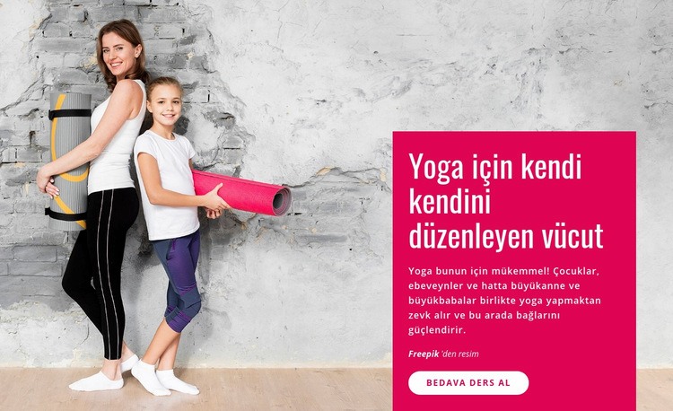 Aile Yoga Dersi Web Sitesi Oluşturucu Şablonları