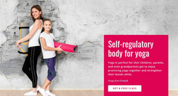 Family Yoga Class - Web Page Template