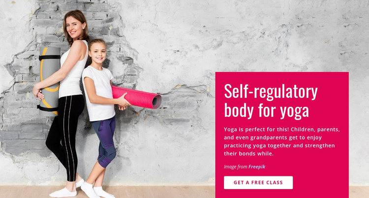 Family Yoga Class Landing Page