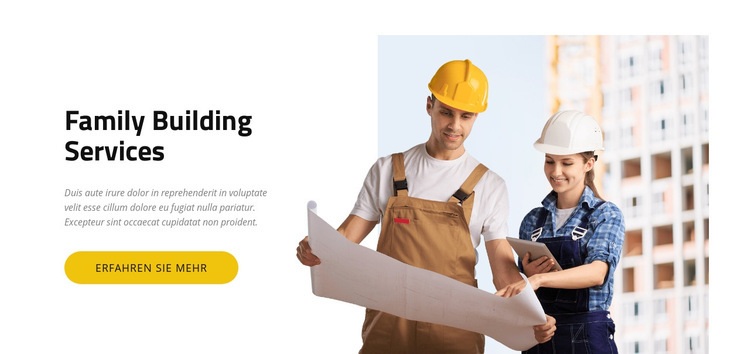 Bauunternehmen Landing Page