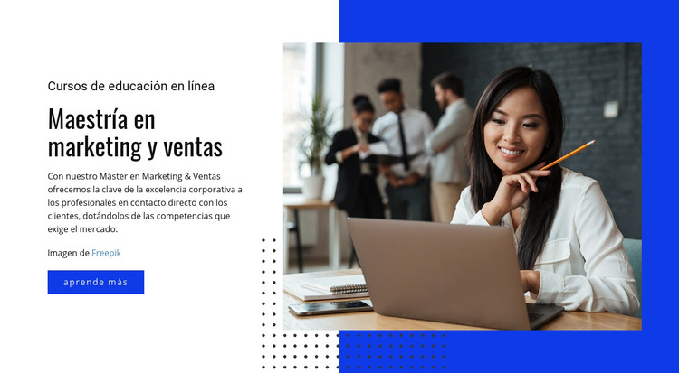 Maestría en cursos de marketing Plantilla HTML