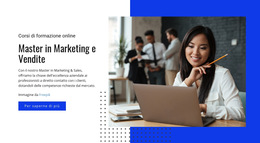 Master In Corsi Di Marketing - Miglior Design Del Modello Di Sito Web