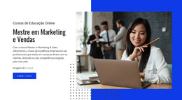 Mestrado Em Cursos De Marketing - Modelo HTML5 Responsivo