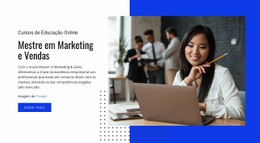 SEO Da Página De Destino Para Mestrado Em Cursos De Marketing