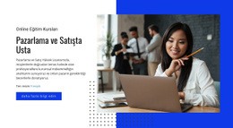 Pazarlama Kurslarında Usta Için Harika Tek Sayfalık Şablon