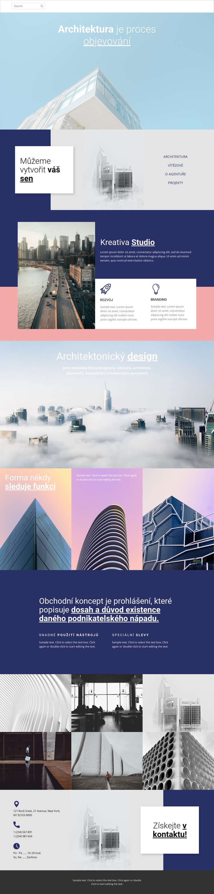 Divy architektury Šablona webové stránky
