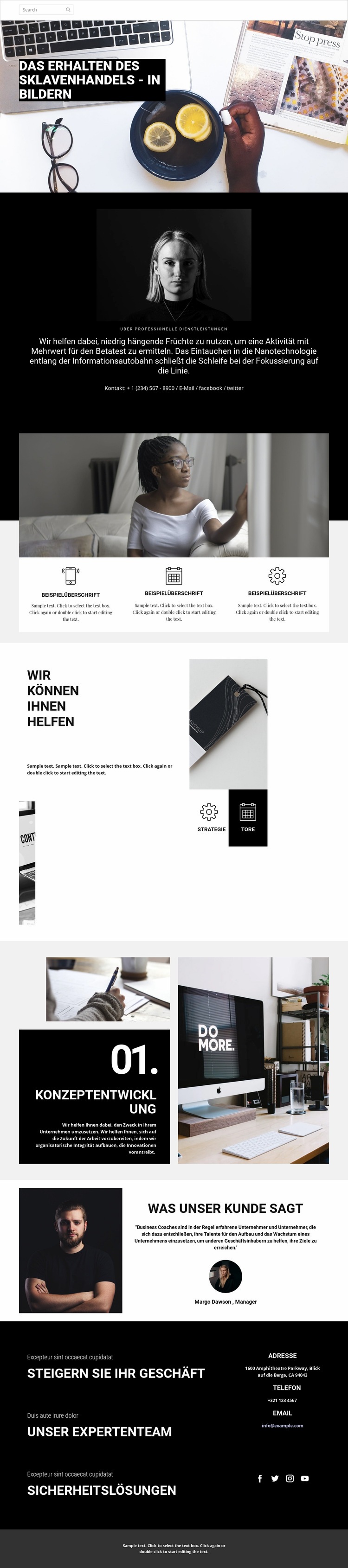 Fakten der historischen Bildung Landing Page