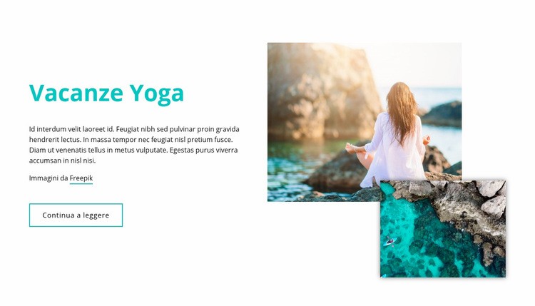 Vacanze Yoga Mockup del sito web