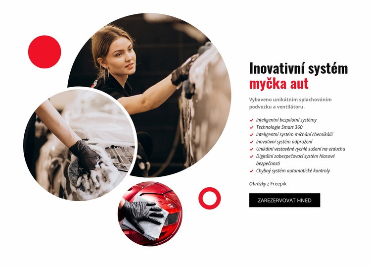 Inovativní systém mytí aut Šablona