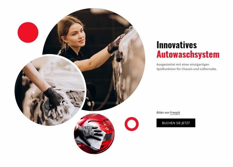 Innovatives Autowaschsystem Joomla Vorlage