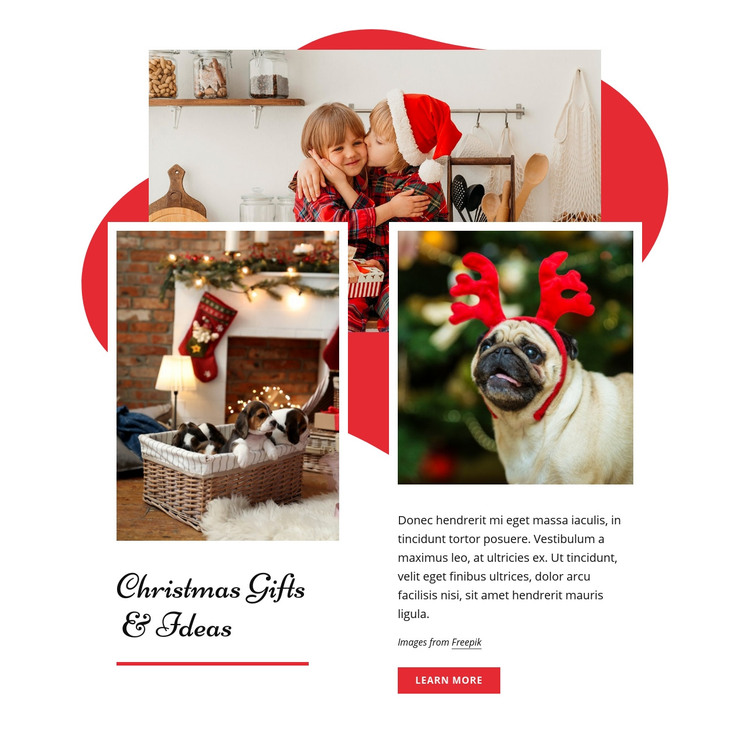 Cristnas gifts & ideas Homepage Design