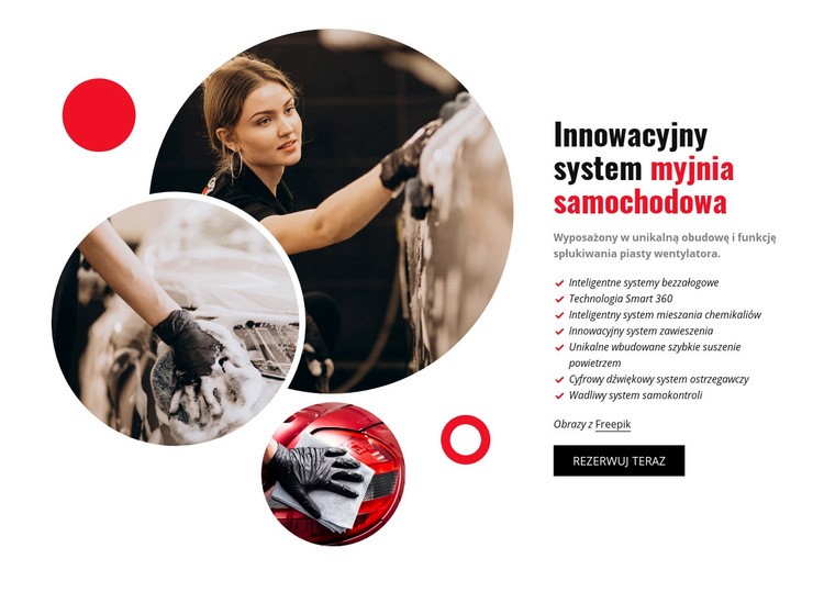 Innowacyjny system myjni samochodowej Projekt strony internetowej