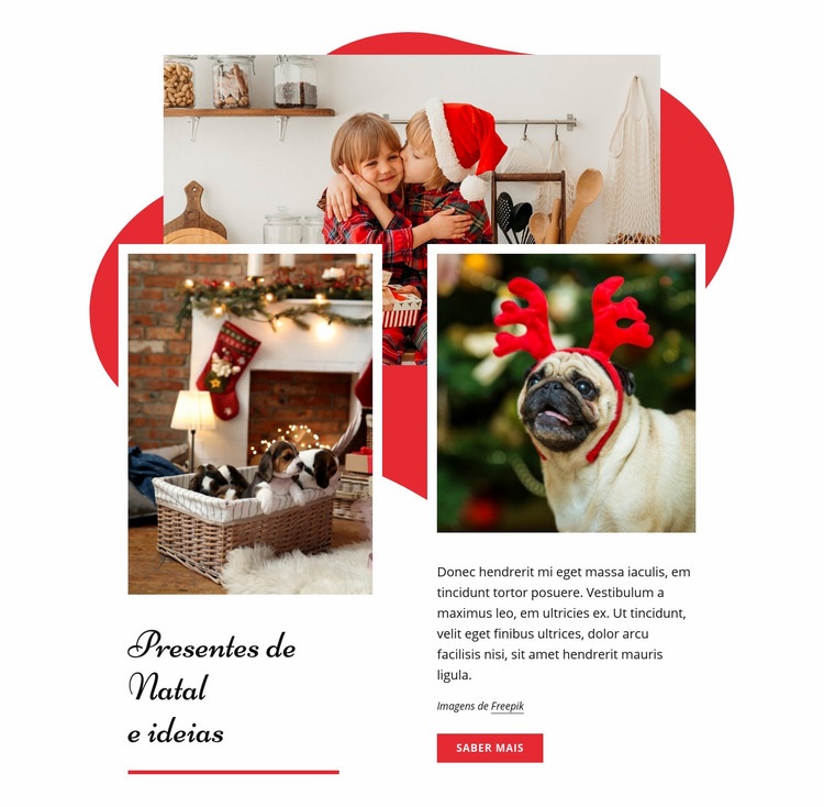 Presentes e ideias de Cristnas Modelo de site