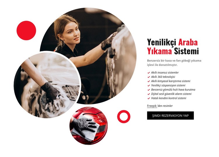 Yenilikci Arac Y?kama Sistemi Web Sitesi Oluşturucu Şablonları