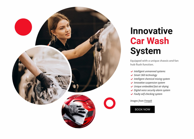 Innovative Car Wash System Web Page Design