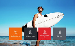 Fortgeschrittene Surfstunden – Kostenlose Seitenersteller-Templates