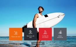 Lecciones De Surf Avanzadas - Creador De Sitios Web