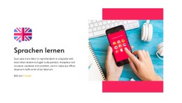 Sprachen Lernen Einzelseiten-Website