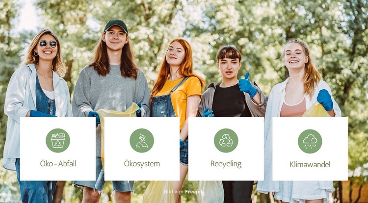Öko-Abfalllösungen Website-Modell
