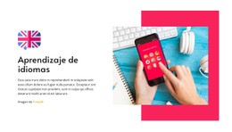 Aprendizaje De Idiomas Sitio Web De Una Sola Página