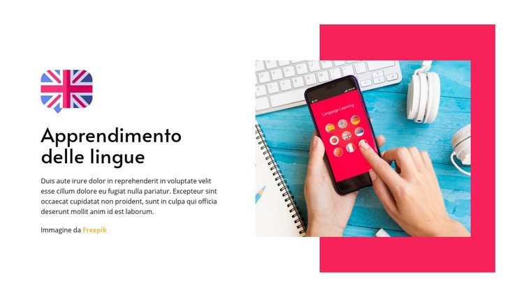 Apprendimento delle lingue Modello HTML5