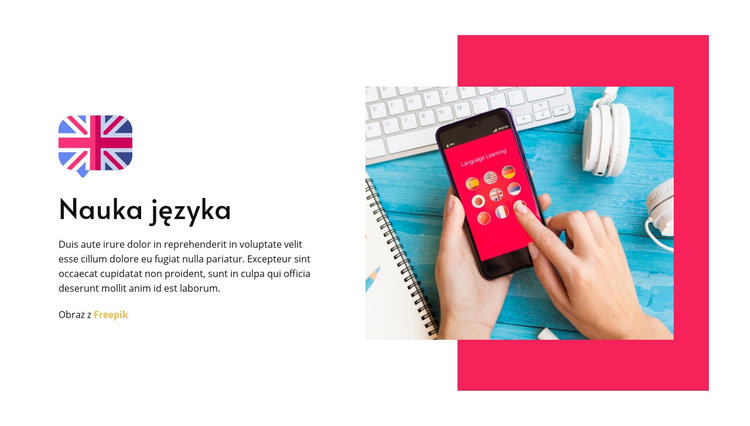 Nauka języka Motyw WordPress