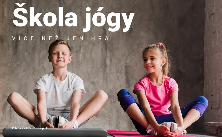 Škola jógy Webový design