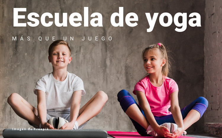 Escuela de yoga Plantilla de sitio web