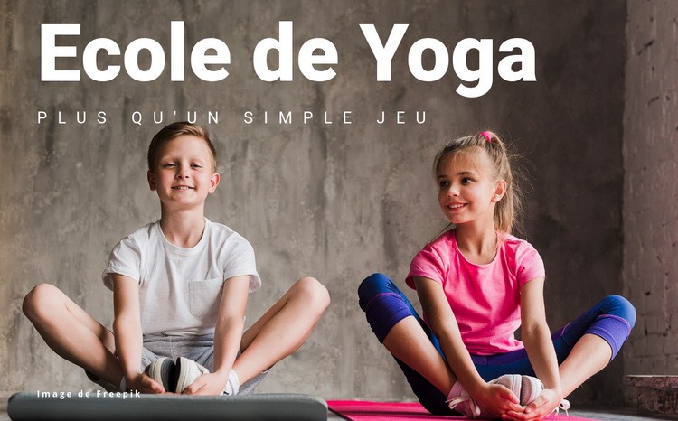 Ecole de Yoga Maquette de site Web