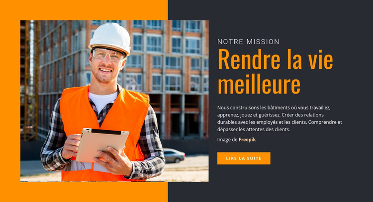 Rendre la vie meilleure Modèle de site Web