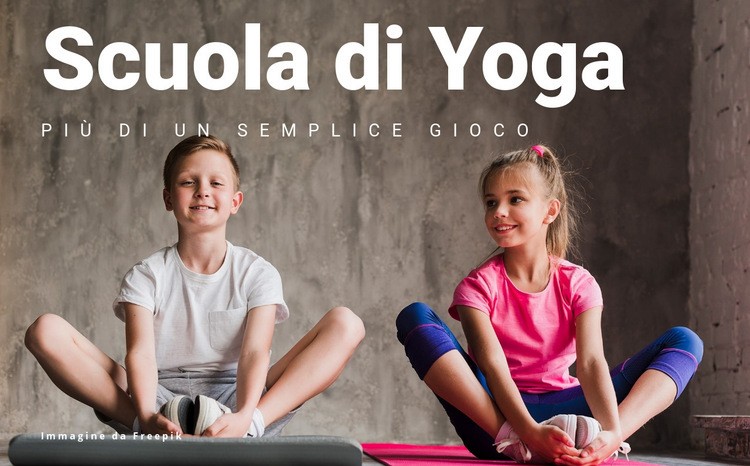 Scuola di Yoga Mockup del sito web